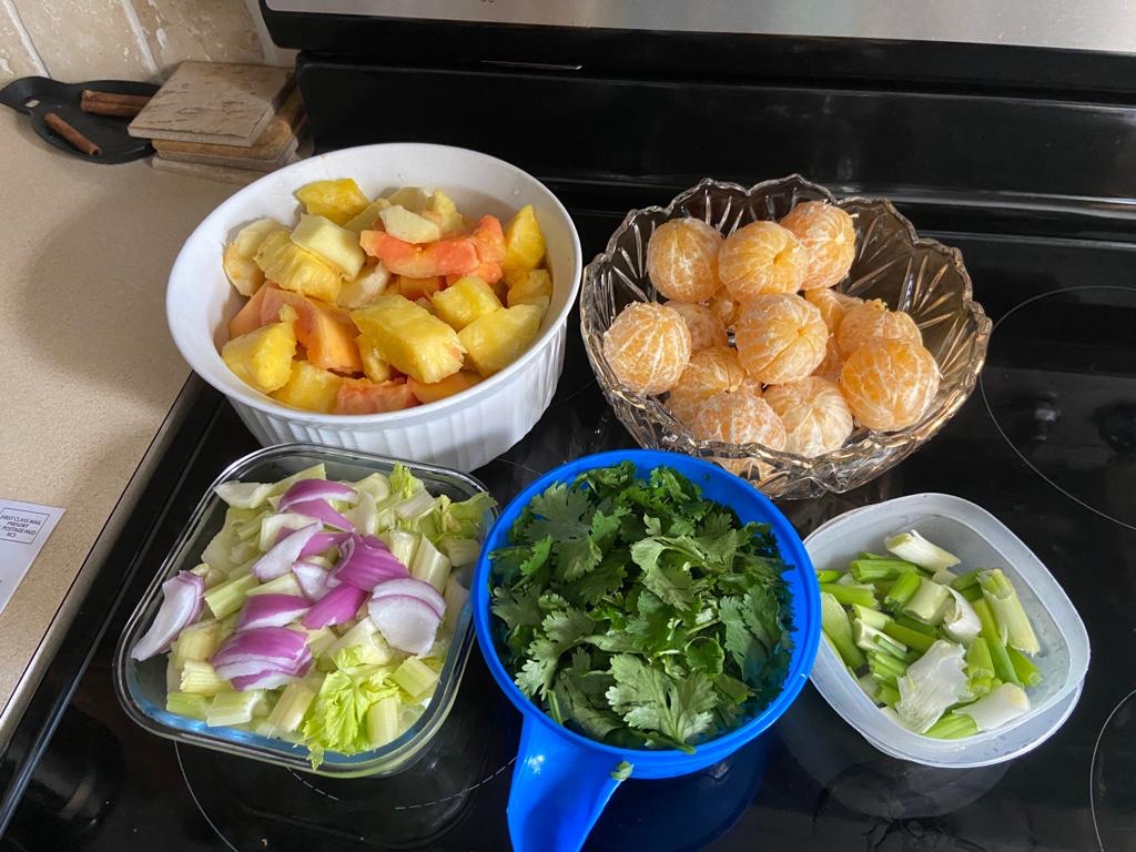 Here is an example of the ingredients that go in the smoothie